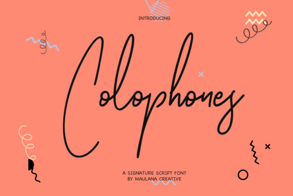 Colophones: A Sweet Cursive Font for Editorial Design