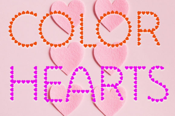 Color Hearts: A Playful Color Font for Digital Branding